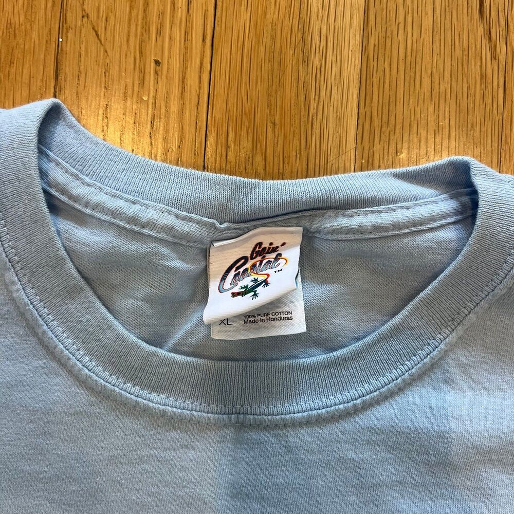 Vintage 2002 Caribbean Soul No Wake Zone Blue T Shirt Size XL Parrot Buffett - Picture 5 of 7